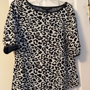 Marc New York Monochrome Leopard Print Tee